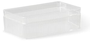 Storage box with lid - 22.2 x 13 x 7.5 cm. - Clear - Søstrene Grene