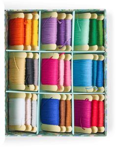 Box with embroidery thread - 27 colours. - Multi - Søstrene Grene