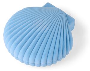Seashell jewellery box - Velvet. 12.5 x 12 x 3.5 cm. - Blue - Søstrene Grene