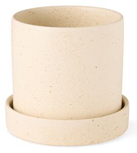 Flowerpot - Stoneware. Ø16 x 13.5 cm. - Off White - Søstrene Grene