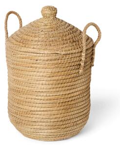 Basket - Sugar cane/jute. Ø40 x 45 cm. - Nature - Søstrene Grene