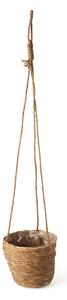 Hanging flowerpot - Cattail straw. 16 x 18 cm. - Nature - Søstrene Grene