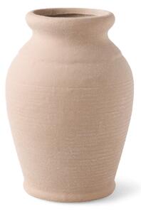 Vase - Stoneware. Ø13 x 19 cm. - Sand - Søstrene Grene