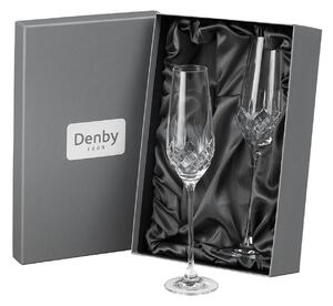 Celeste Leadless Crystal Champagne Flutes - Set Of 2 -