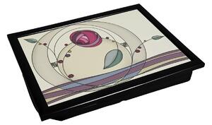 Denby Tiffany Rose Double Laptray With Black Edge -