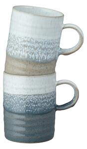 Kiln Accents Ridged Mugs (Taupe & Slate) - Set Of 2 -