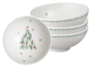 Porcelain Evergreen Small Bowls - Set Of 4 -