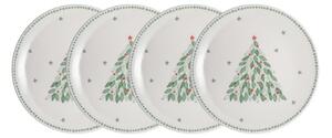 Porcelain Evergreen Medium Plates - Set Of 4 -