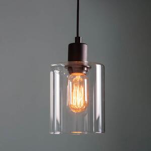 Endon 95472 Toledo Ceiling Pendant Light In Matt Black Finish With Clear Glass