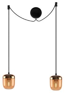 UMAGE Acorn hanging lamp two-bulb amber brass