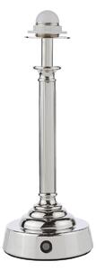 Dar Lighting Virgil Rechargeable LED Table Lamp Base In Polished Nickel