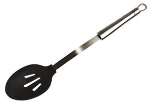 Black Silicone Head Slotted Spoon -