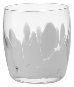 Contemporary Marbled White Small Tumblers - Set Of 2 -