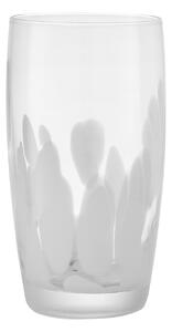 Contemporary Marbled White Large Tumblers - Set Of 2 -