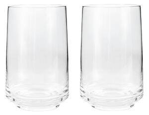 Contemporary Clear Large Tumblers - Set Of 2 -
