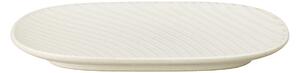 Impression Cream Spiral Medium Oblong Platter -