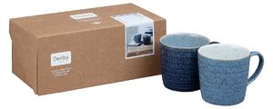 Studio Blue Ridged Mugs - Set Of 2 -