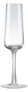 Contemporary Clear Champagne Flutes - Set Of 2 -