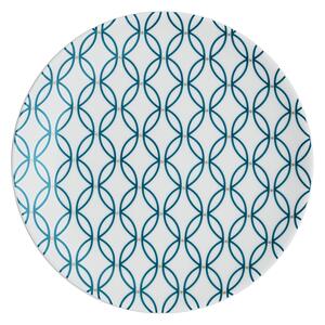 Modern Deco Small Plate Blue Accent -