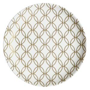 Modern Deco Small Plate Gold Accent -