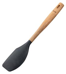 Acacia & Silicone Spatula Black -