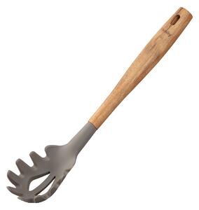 Acacia & Silicone Spaghetti Server Grey -