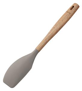 Acacia & Silicone Spatula Grey -