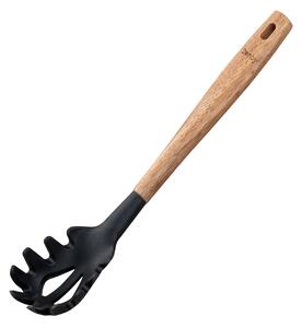 Acacia & Silicone Spaghetti Server Black -