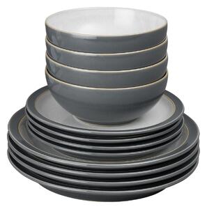Elements Fossil Grey 12 Piece Dinner Set -