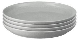 Elements Light Grey Coupe Medium Plates - Set Of 4 -