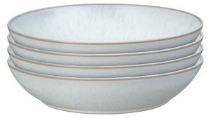 White Speckle Pasta Bowls - Set Of 4 -