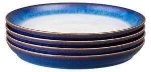 Blue Haze Coupe Dinner Plates - Set Of 4 -