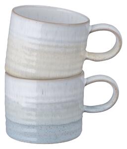 Kiln Lemon And Light Blue Small Ridged Mugs - Set Of 2 -