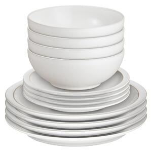 Cotton White 12 Piece Dinner Set -