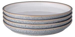 Studio Grey White Coupe Medium Plates - Set Of 4 -