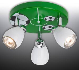 Brilliant Soccer LED ceiling light, 3-bulb