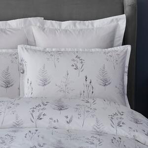 Dorma Purity Botanical 100% Cotton Oxford Pillowcase Pair Grey