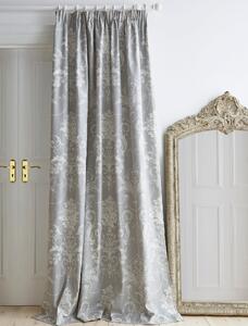 Laura Ashley Josette 66 x 84 Ready Made Pencil Pleat Door Curtain Steel