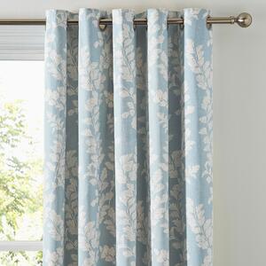 Laura Ashley Waxham Ready Made Eyelet Curtains Seaspray