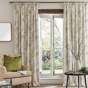 Laura Ashley Pussy Willow Ready Made Curtains Off white-Hedgerow