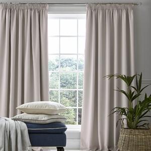 Laura Ashley Stephanie Ready Made Blackout Curtains Dove Grey