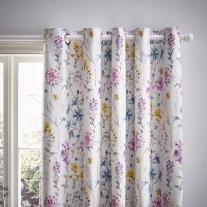 Laura Ashley Wild Meadow Ready Made Eyelet Blackout Curtains Multi