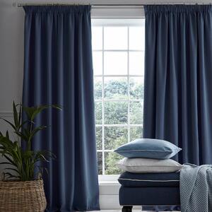 Laura Ashley Stephanie Ready Made Blackout Curtains Midnight