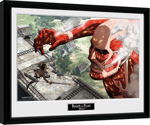 Framed poster Attack On Titan - Titan