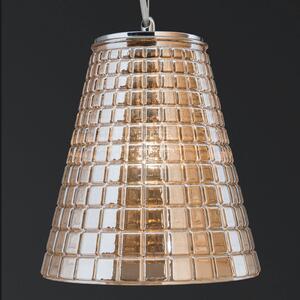 ORION Sarala glass pendant light w. diamond cut, amber