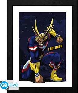 Framed poster My Hero Academia - All Might