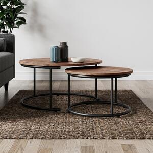 Fulton Coffee Nest of Tables Pine Effect Fulton Pine