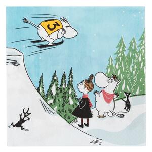 Arabia Moomin napkins 33x33 cm Ski jumping