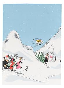 Arabia Moomin kitchen towel Ski jumping 50x70 cm