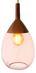 EBB & FLOW Lute glass pendant light pink copper